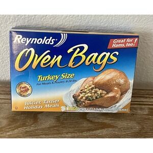 2 Pack Reynolds Turkey Ham Size Oven Bags Holds Up to 24 lbs NOS 2010 Sealed